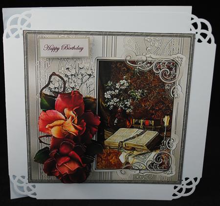 Burning the Midnight Candle Card with Decoupage by Yvonne Middleton