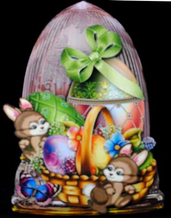 Easter Joy Globe Shaped Card by Yvonne Middleton