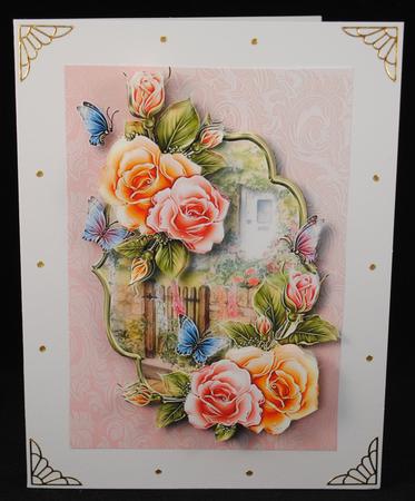 Rosy Glow & Butterflies by Yvonne Middleton