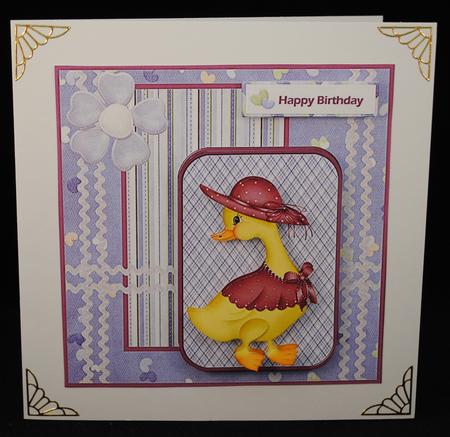 It is a Quacker Day Card with Decoupage by Yvonne Middleton