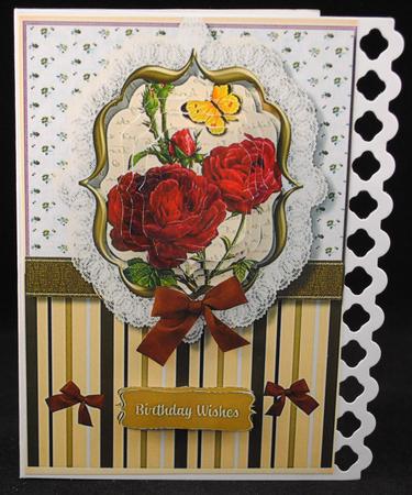 Beautiful Lace Bracket and Red Roses by Yvonne Middleton
