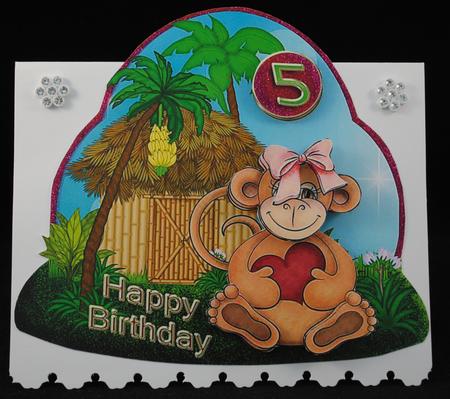 Jungle Fun - Happy Birthday 1-5yrs-girl by Yvonne Middleton