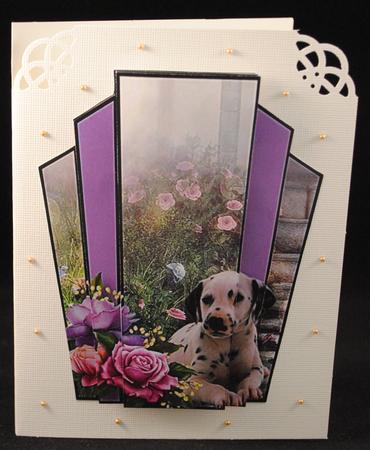 Art Deco Dalmation Puppy Stacker Topper by Yvonne Middleton