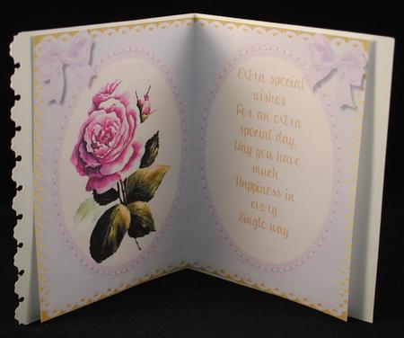 Incert, Blue with Rose and Verse  by Yvonne Middleton