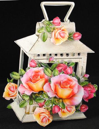 Pretty Things Shaped Card Mini-kit - Rose Lantern by Yvonne Middleton