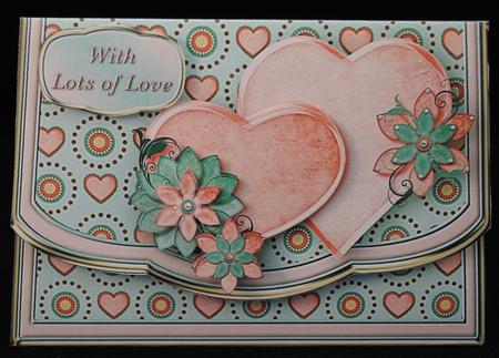 Valentine Hearts Flapover Clutch Bag Card Mini Kit by Yvonne Middleton