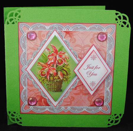 Lily Bouquet Just for You 7in Double Diamond Topper by Yvonne Middleton