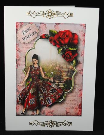 Ladies Day with Magenta Roses by Yvonne Middleton