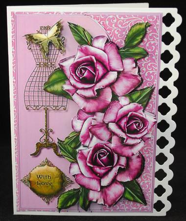 Heritage Pink Roses Corsage by Yvonne Middleton