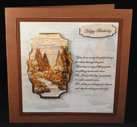 Running Rivers Card with Shaped Layers and Verse by Yvonne Middleton