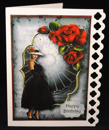 Ladies Day with Red Roses by Yvonne Middleton