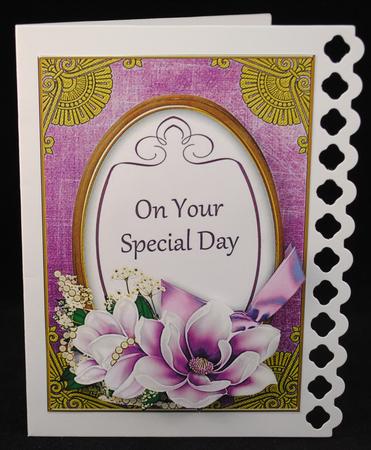 Purple Magnolia Special Day Oval 7x5in Step by Step by Yvonne Middleton
