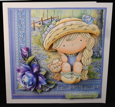 Izzy's Little Bird Female Birthday Mini Kit & Decoupage by Yvonne Middleton