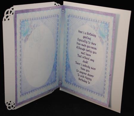 Birthdat Incert Lilac , with Verse by Yvonne Middleton