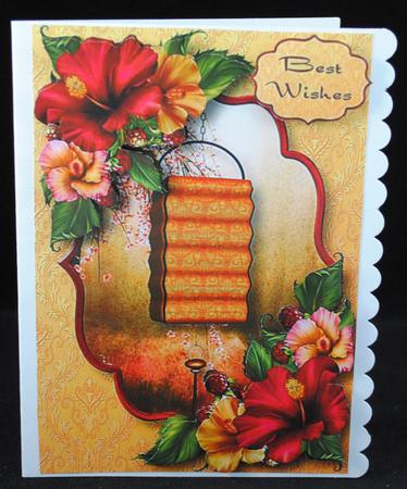 Fabulous Chinese Lantern & Hibiscus Flowers by Yvonne Middleton