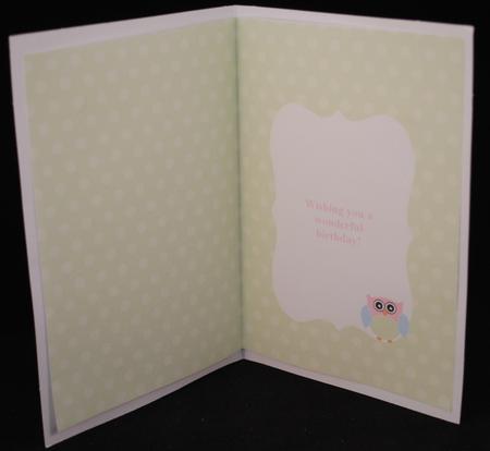 Owl Birthday Insert by Yvonne Middleton
