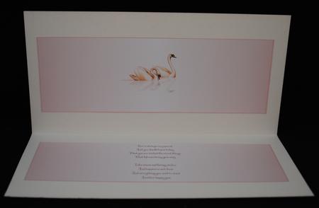 Swan Dl Size Insert with Verse by Yvonne Middleton
