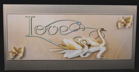 Swan Dl Size Card by Yvonne Middleton