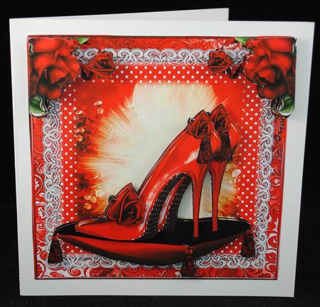 The Red Shoes Card Front Kit by Yvonne Middleton
