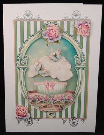 The Shabby Chic Birthday Cupcake Topper by Yvonne Middleton