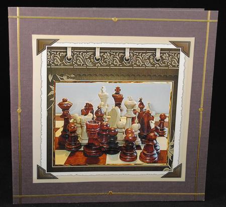 Chess Pieces Before the Game Card by Yvonne Middleton