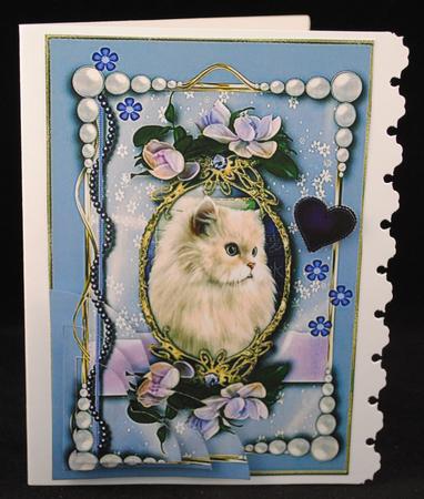 Cat Cameo Corner Stacker Card Topper 3 by Yvonne Middleton
