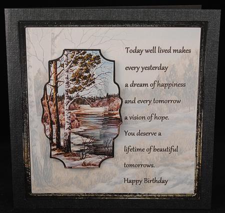 Autumn Rivers Card with Verse by Yvonne Middleton