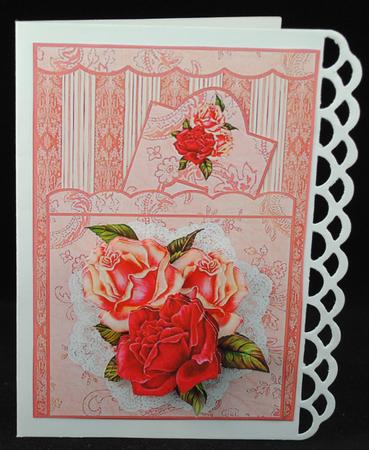 Roses & Lace Pocket Card by Yvonne Middleton