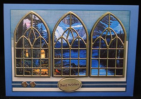 Mountain Windows Card Front by Yvonne Middleton