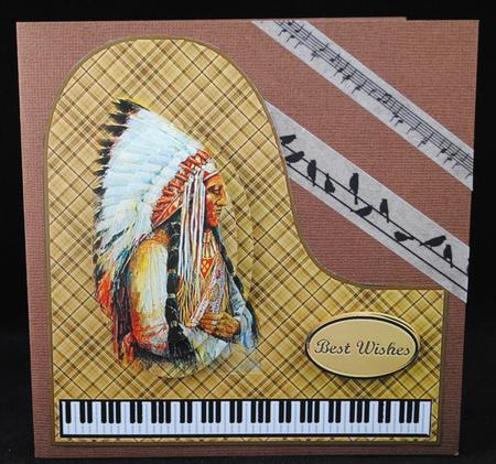 Indian Piano Card Front by Yvonne Middleton