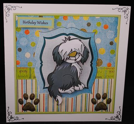 Lovable Goofy Dog Card and Decoupage by Yvonne Middleton