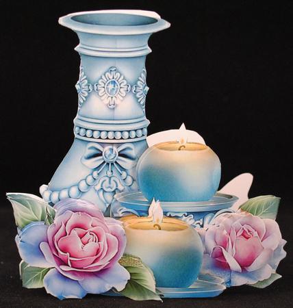 Pretty Things Shaped Card Mini-kit - Silken Candle-light by Yvonne Middleton
