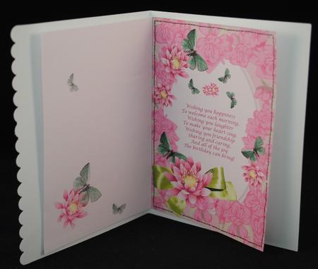 Flowers and Butterfly Insert by Yvonne Middleton