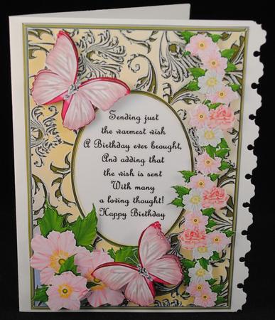 Butterflies with Gems, Dogwoods and Poem 3 by Yvonne Middleton