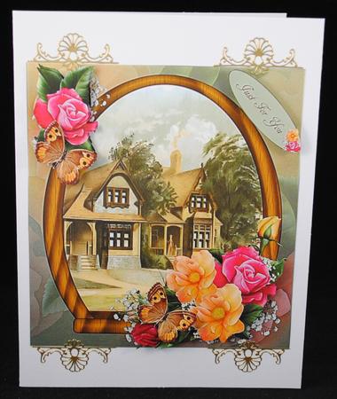 Rose Scenic Topper with Decoupage by Yvonne Middleton