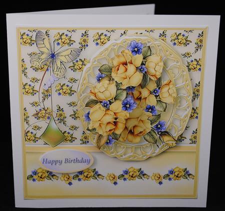 Yellow Roses Cameo Card Mini Kit by Yvonne Middleton