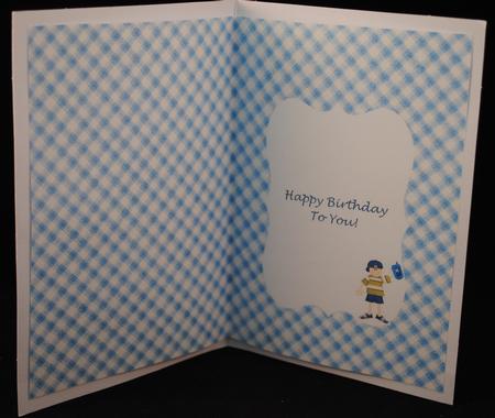 Teen Boy Mobile Phone Theme Card Insert by Yvonne Middleton