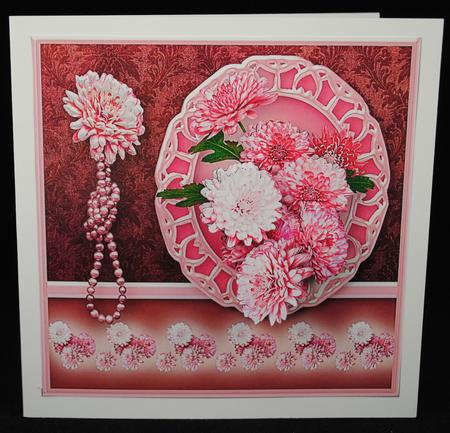 Chrysanthemums Cameo Card Mini Kit by Yvonne Middleton