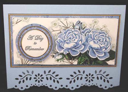Pblue Roses Day to Remember Dl Decoupage Topper by Yvonne Middleton