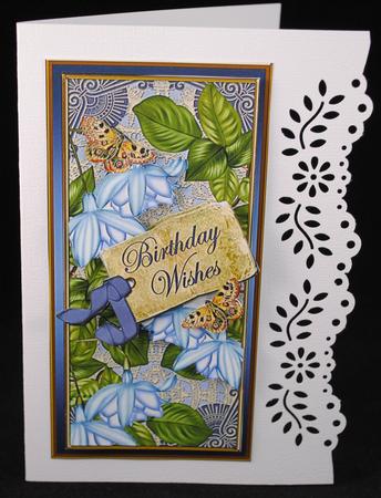 Blue Fushsia Birthday Wishes Dl Topdown Topper by Yvonne Middleton