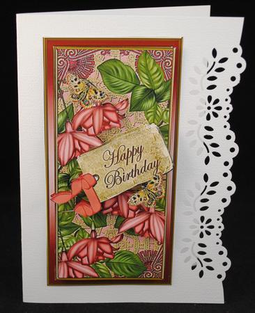Pink Fushsia Happy Birthday Dl Topdown Topper by Yvonne Middleton