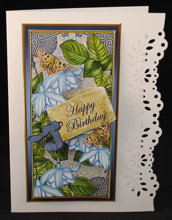 Blue Fushsia Happy Birthday Dl Topdown Topper by Yvonne Middleton