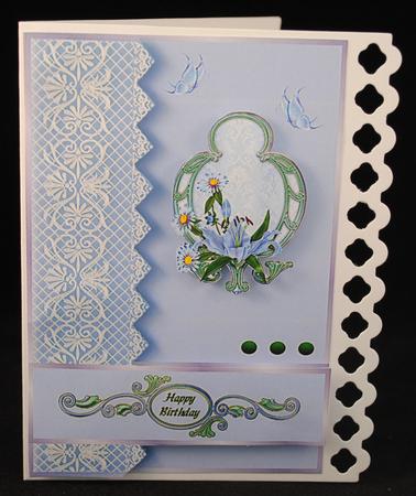 Lilac Lily Birthday A4 by Yvonne Middleton