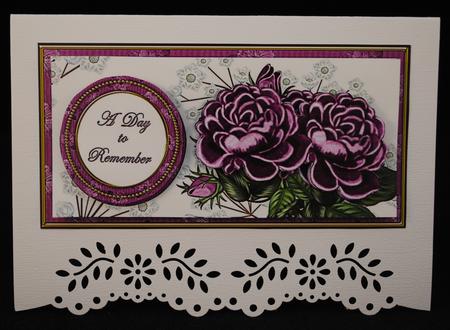 Dpurple Roses Day to Remember Dl Decoupage Topper by Yvonne Middleton