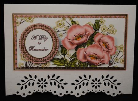 Peach Poppy Day to Remember Dl Decoupage Topper by Yvonne Middleton