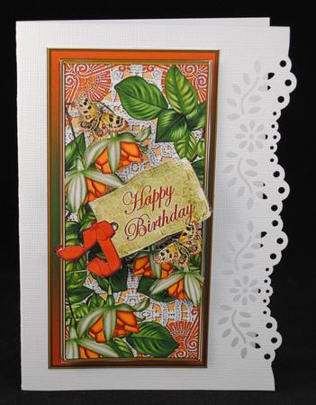 Borange Fushsia Happy Birthday Dl Topdown Topper by Yvonne Middleton