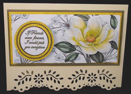 Lemon Magnolia If Friends Were Dl Decoupage Topper by Yvonne Middleton