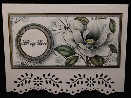 Silver Magnolia All My Love Dl Decoupage Topper by Yvonne Middleton