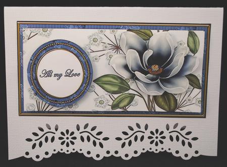 Dblue Magnolia All My Love Dl Decoupage Topper by Yvonne Middleton