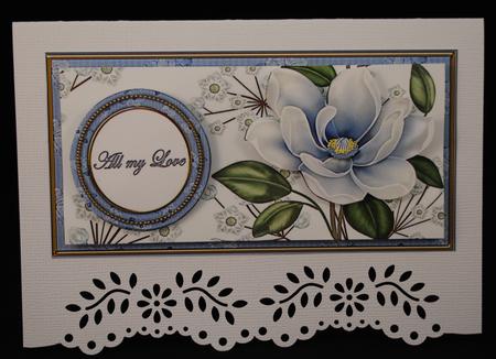 Pblue Magnolia All My Love Dl Decoupage Topper by Yvonne Middleton